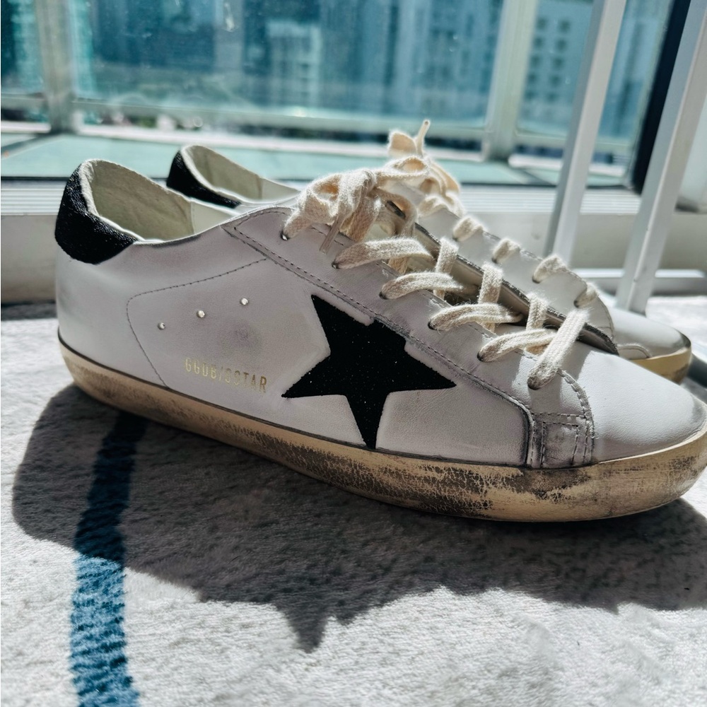 Golden Goose Super-Star with Black Swarovski crystals Sz EU 41